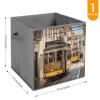 SYJTGDE Folding Storage Box Large Storage Box Lisbon Tram Wardrobe Storage Large Storage Basket Decorative Folding Basket view 2