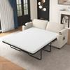 2-in-1 Design Pull Out Sofa Bed, Loveseat Sleeper with Twin Size Memory Mattress, Versatile Pull Out Couch Beds with Cup Holders, Phone Holder for Living Room/Small Spaces (Beige-11.2) view 1