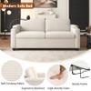 2-in-1 Design Pull Out Sofa Bed, Loveseat Sleeper with Twin Size Memory Mattress, Versatile Pull Out Couch Beds with Cup Holders, Phone Holder for Living Room/Small Spaces (Beige-11.2) view 4