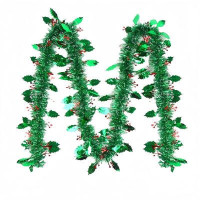 Christmas Garland DecorationsHoliday Decor Garlan 9m Christmas Red Holly Berry Tinsel Garland,(4m)