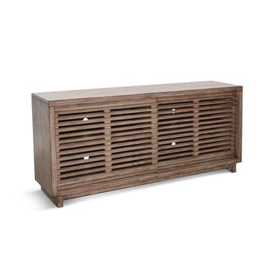 Sunny Designs 65" Slatted Door Wood TV Console