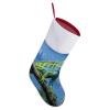 HKMNTGD Personalized Christmas Stocking,Custom Christmas Stockings, Green Lizard Printed16.5 Inches Xmas Stocking for Family Holiday Xmas Party Decor (1 Pcs) view 1