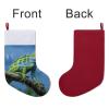 HKMNTGD Personalized Christmas Stocking,Custom Christmas Stockings, Green Lizard Printed16.5 Inches Xmas Stocking for Family Holiday Xmas Party Decor (1 Pcs) view 3