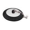 Rubber Bathtub Drain Stopper with Chain Black Stainless Steel Tub Plug view 1