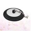Rubber Bathtub Drain Stopper with Chain Black Stainless Steel Tub Plug view 3