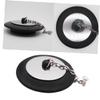 Rubber Bathtub Drain Stopper with Chain Black Stainless Steel Tub Plug view 4