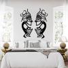 2Pcs Metal Kokopelli Wall Decor, Kokopelli Wall Art, Native American Wall Art, Metal Native American Decor, Tribal Wall Decor, Metal Wall Decor, Native American Home Decor (Black, 8"x19"|21x47 cm) view 2
