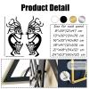 2Pcs Metal Kokopelli Wall Decor, Kokopelli Wall Art, Native American Wall Art, Metal Native American Decor, Tribal Wall Decor, Metal Wall Decor, Native American Home Decor (Black, 8"x19"|21x47 cm) view 4