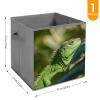 SYJTGDE Folding Storage Box Large Storage Box Green Lizard Wardrobe Storage Large Storage Basket Decorative Folding Basket view 2