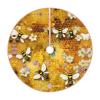 Bee Flying Print Christmas Tree Skirt Rustic Christmas Decorations Winter New Year Holiday Party Decor view 1