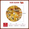 Bee Flying Print Christmas Tree Skirt Rustic Christmas Decorations Winter New Year Holiday Party Decor view 4