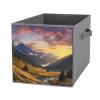 SYJTGDE Folding Storage Box Large Storage Box Mountain Sunset Landscape Wardrobe Storage Large Storage Basket Decorative Folding Basket view 1