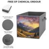 SYJTGDE Folding Storage Box Large Storage Box Mountain Sunset Landscape Wardrobe Storage Large Storage Basket Decorative Folding Basket view 3