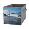 SYJTGDE Folding Storage Box Large Storage Box Mackinac Suspension Bridge Wardrobe Storage Large Storage Basket Decorative Folding Basket view 1