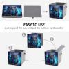 SYJTGDE Folding Storage Box Large Storage Box Blue Owl Wardrobe Storage Large Storage Basket Decorative Folding Basket view 4