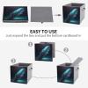 SYJTGDE Folding Storage Box Large Storage Box Blue Feather Pattern Wardrobe Storage Large Storage Basket Decorative Folding Basket view 4