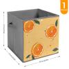SYJTGDE Folding Storage Box Large Storage Box Cartoon Style Orange Wardrobe Storage Large Storage Basket Decorative Folding Basket view 2