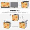 SYJTGDE Folding Storage Box Large Storage Box Cartoon Style Orange Wardrobe Storage Large Storage Basket Decorative Folding Basket view 4