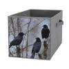 SYJTGDE Folding Storage Box Large Storage Box Black Crow Birds Wardrobe Storage Large Storage Basket Decorative Folding Basket view 1