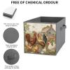 SYJTGDE Folding Storage Box Large Storage Box Chickens And Farm Wardrobe Storage Large Storage Basket Decorative Folding Basket view 3