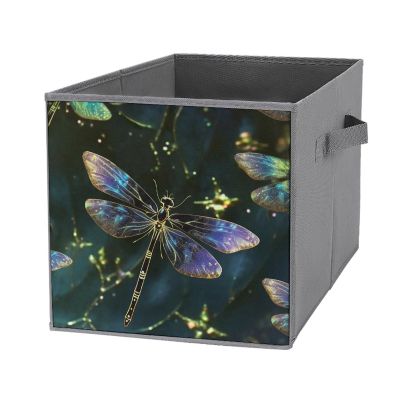 SYJTGDE Folding Storage Box Large Storage Box Dragonfly Wardrobe Storage Large Storage Basket Decorative Folding Basket