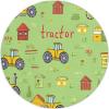 Round Rug 6ft Cartoon Farm Field Tractor Washable Circle Rug Non Slip Low Pile Small Circular Rug for Bedroom, Bathroom, Entryway, Kids Room, Office, Dorm view 3