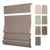 SLKWDOBD Top Down Bottom Up Roman Shades for Windows, Blackout Linen TDBU Roman Blinds, Cordless Fabric Roman Shades with UV Protection, Privacy, Thermal Insulation for Home, Office, Brown Linen view 1