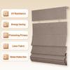 SLKWDOBD Top Down Bottom Up Roman Shades for Windows, Blackout Linen TDBU Roman Blinds, Cordless Fabric Roman Shades with UV Protection, Privacy, Thermal Insulation for Home, Office, Brown Linen view 3