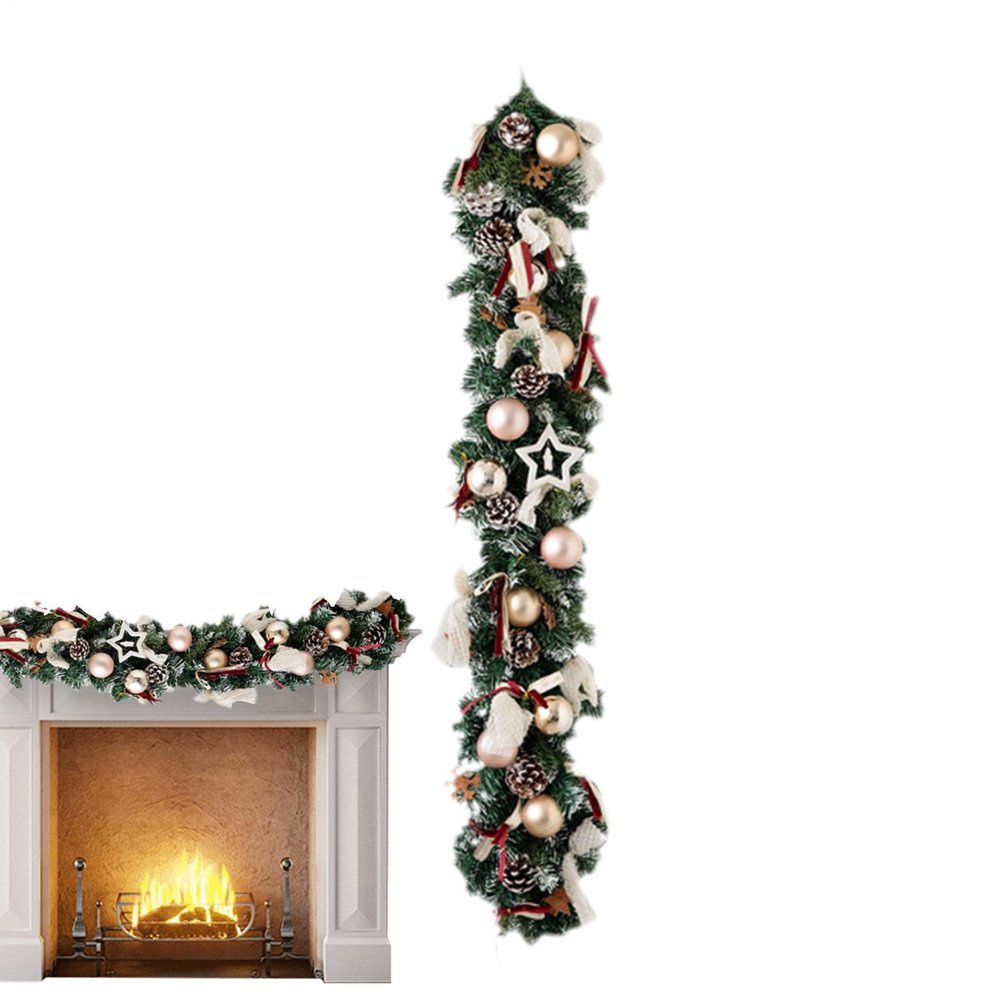 Artificial Christmas Garland, Christmas Garland Christmas Decorations, Christmas Garland Rattan Wreath Indoor Outdoor Garland with Pine Cone and Berries for Door Table Centerpiece Decor