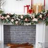 Artificial Christmas Garland, Christmas Garland Christmas Decorations, Christmas Garland Rattan Wreath Indoor Outdoor Garland with Pine Cone and Berries for Door Table Centerpiece Decor view 3