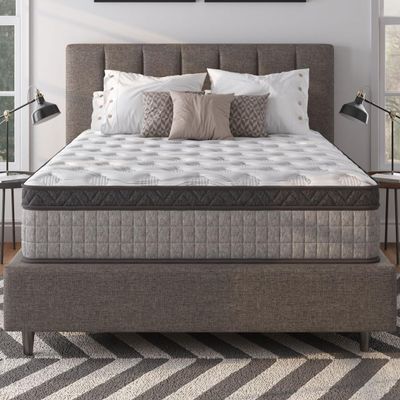 Anwick 12" Twin Mattress, Diamond Hybrid Mattress in a Box & Memory Foam Mattress with Cooling Gel Memory, Pressure Relief, Motion Isolation, Medium Firm Mattress (12" Twin)