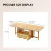 UHRLGHS Adjustable Coffee TableExtendable Wooden Tea Table with Storage Drawers and Open compartments for Living Room, Reception Room view 2