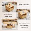 UHRLGHS Adjustable Coffee TableExtendable Wooden Tea Table with Storage Drawers and Open compartments for Living Room, Reception Room view 3