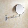 DAHSLNWKN Bathroom Beauty Mirror Hotel Bathroom Wall-Mounted Mirror Folding Telescopic Magnification Double-Sided Makeup Mirror view 2