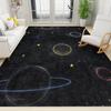 Star Universe Planet Area Rug 2x6ft Modern Simple Mysterious Starry Sky Living Room Rugs, Indoor Non-Slip Kids Rugs, Machine Washable Breathable Durable Carpet for Front Entrance Floor Decor view 1