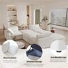 Cloud Couch Modular Sectional Sofa with Storage Ottoman,L Shaped Couch for Living Room,80.3" inch Down Filled 3 Seater Convertible Sectional Sofas for Office Apartment,White view 4