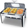 9L Chafing Dishes Commercial Food Warmer Chafer Chafing Dishes with Lids Stainless Steel Buffet Server Food Holder for Keeing Food Warm (C) view 1