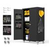Reykilor Tall & Wide Metal Garage Storage Cabinet with 4 Adjustable Shelves, 43''W x 22''D x 72''H with Wheels & Pegboards, Heavy Duty Lockable Garage Cabinet for Warehouse, Basement, Office, Gym view 1