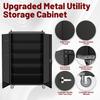 Reykilor Tall & Wide Metal Garage Storage Cabinet with 4 Adjustable Shelves, 43''W x 22''D x 72''H with Wheels & Pegboards, Heavy Duty Lockable Garage Cabinet for Warehouse, Basement, Office, Gym view 4