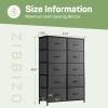 Dresser for Bedroom, 10 Storage Drawers, Anti-Tip Tall Fabric Closet Chests Organizer Tower Furniture with Wooden Top Metal Frame for Clothes, Living Room, Hallway, Entryway view 3