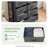 Dresser for Bedroom, 10 Storage Drawers, Anti-Tip Tall Fabric Closet Chests Organizer Tower Furniture with Wooden Top Metal Frame for Clothes, Living Room, Hallway, Entryway view 4