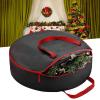AOLHXY Christmas Wreath Storage Bag - Handles Made Of Durable Oxford Polyester Material Storage Bag with Tarp Material and Reinforced Handle Extra Large Holiday Wreaths Container view 4