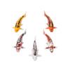 Lakiliki Art and Decor Dragon Scale Edition Realistic Handmade Koi Fish Figurine Unique Miniature Japanese Carp Home Decoration (1 Fish - 2.36 INCHES, Clear Base - Glossy Coating) view 1