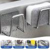 Kitchen Sponge Holder Waterproof Stainless Steel Sponge Holder Self-Adhesive Sink Sponge Caddy Non Slip Sponge Holder for Kitchen Sink Bathroom Kitchen Sink Sponge Holder Stainless Steel Sponge Holder view 2