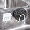 Kitchen Sponge Holder Waterproof Stainless Steel Sponge Holder Self-Adhesive Sink Sponge Caddy Non Slip Sponge Holder for Kitchen Sink Bathroom Kitchen Sink Sponge Holder Stainless Steel Sponge Holder view 4