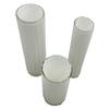 Bergamo Art Set of 3 Decorative Handmade Glass Cylinder Flower Vase in White view 2