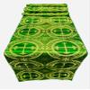 New Creations Fabric & Foam Inc, Religious Brocade Runner Tablecloth | Liturgical Fabric | Runner Ecclesiastical Jacquard | Church | Vestment-Cross Brocade. (Green / Gold, 14" Wide x 90" Long) view 1