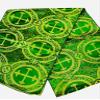 New Creations Fabric & Foam Inc, Religious Brocade Runner Tablecloth | Liturgical Fabric | Runner Ecclesiastical Jacquard | Church | Vestment-Cross Brocade. (Green / Gold, 14" Wide x 90" Long) view 3