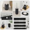 Clara Clark Bathroom Accessories Set - Black Shower Curtain Set with Bathroom Trash Can, 23PC Bathroom Set, Bathroom Sets with Shower Curtain and Red Rugs view 3
