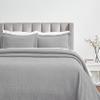 Superior 3 Piece Cotton Bedspread and Sham Set, Home Bed Decor, Decorative Bed Spread, 2 Pillow Shams, Medium Weight, Geometric Matelasse Coverlet, Bedding Essentials, Madrid Collection, Full, Grey view 1
